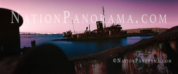 Wreckage  of the sunked ship