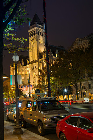 News Truck in front of Trump International Hotel in Washington D