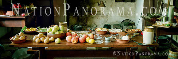 Still Life. Making Pie at historic Colonial kitchen