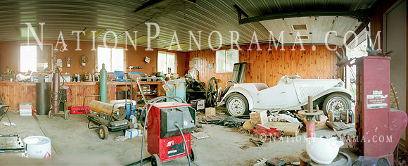 Country Garage with Custom Built Car and tools