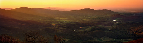 Sunrise at Shenandoah  Valley Mountains