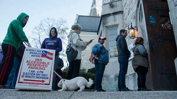 Voters line up early to cast their ballots on Election Day.08 No