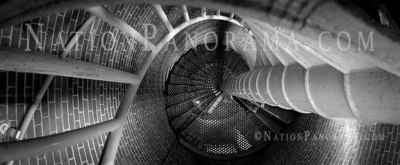 Spiral staircase in a lighthouse